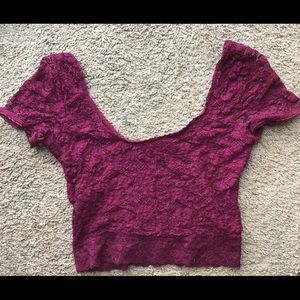 Y2K red lace crop top. Great like new condition!